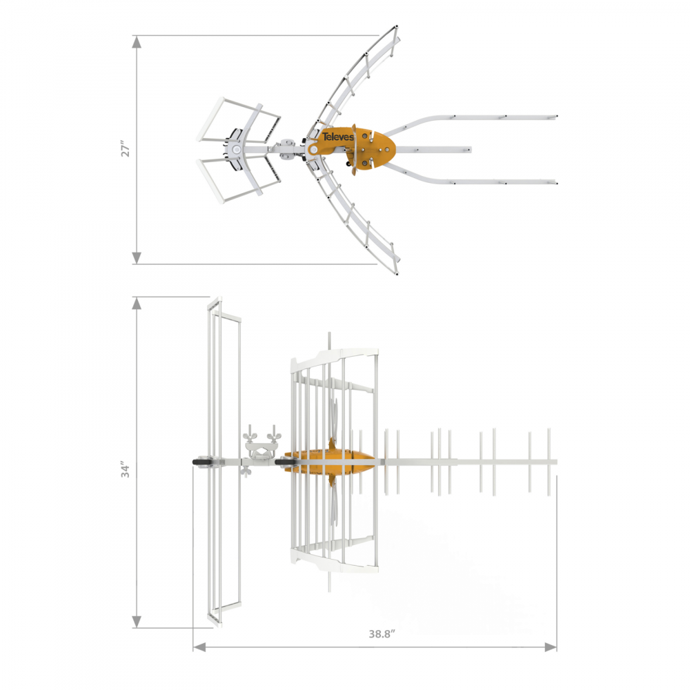 Antena Ellipse Mix High-VHF/UHF (Repack Ready)