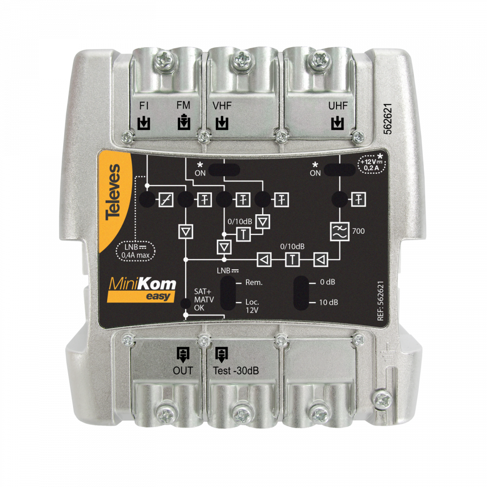 6233 - Diviseur Satellite 2 Voies, Partiteur D'antenne TV Interne Avec