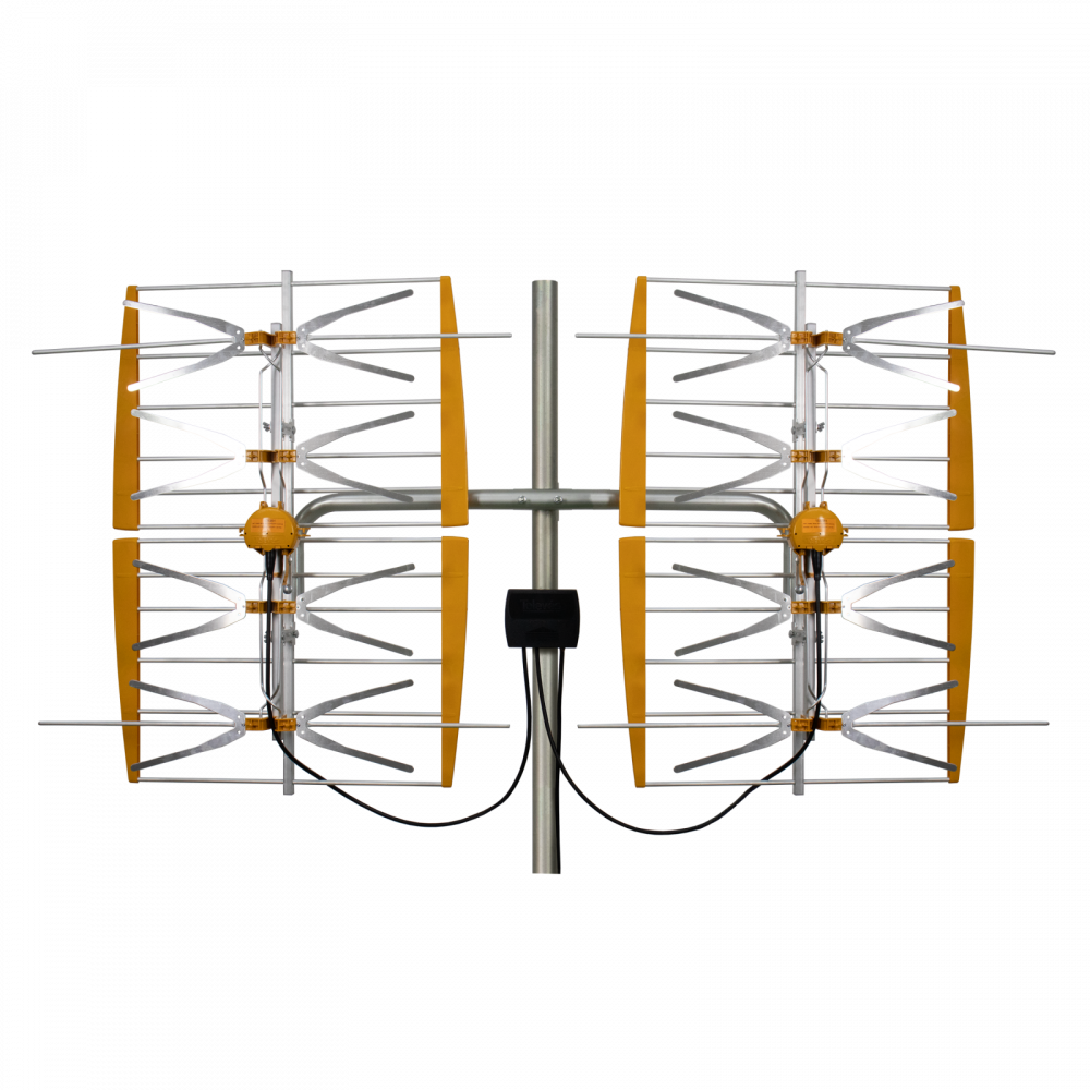 Eightwood Antenna TV Interna A Pellicola – Bande 170-240/470-860 MHz, Cavo 3m E Adattatore Inclusi