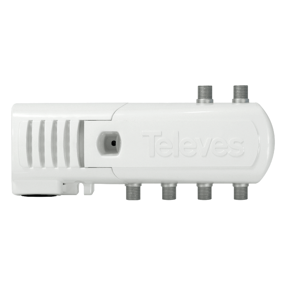 Amplificateur distributeur intérieur 2 sorties F UHF Tonna 402662 - Filtre LTE 700 4G 5G, Gain 26 x 2 dB, réglable avec mesureur
