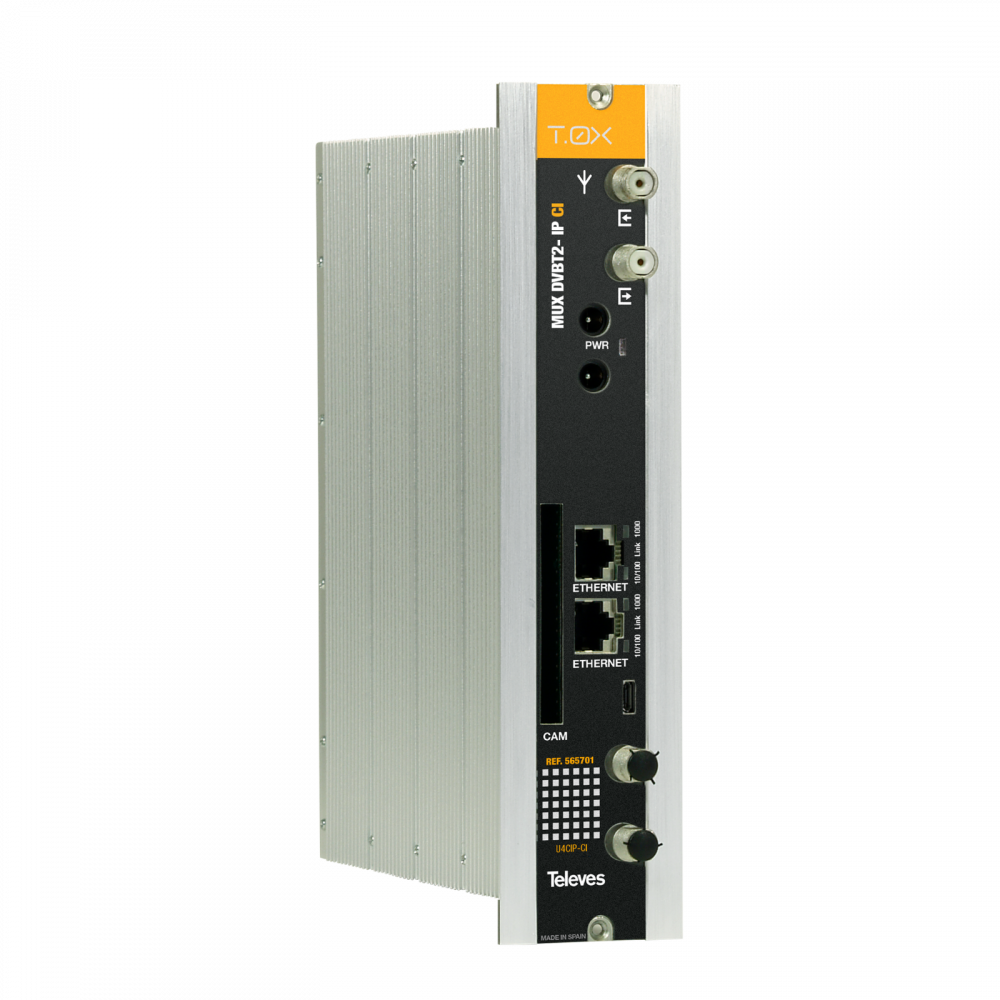 Streamer with remultiplexing DVBT/T2 - IP, with CI