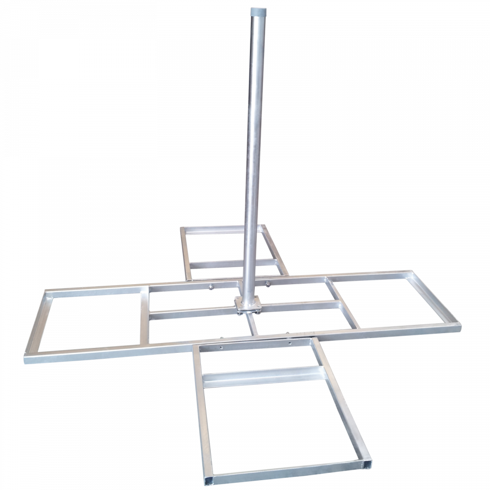 Balkonständer für SAT-Reflektoren bis 125cm Durchmesser, mit Masten Feuerverzinkt