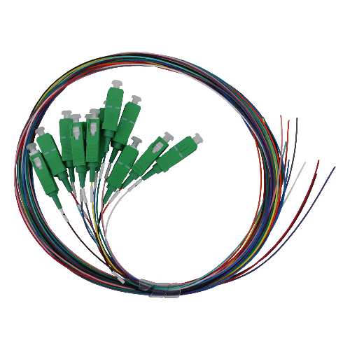 Kit de 12 Pigtails SC/APC, monomodo (SM), LSFH de interior