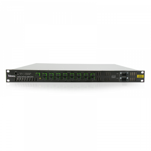 Amplificador óptico YEDFA 8 salidas con WDM, 1U rack 19" 1550nm, Po 20dBm