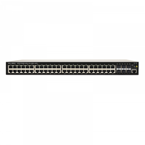 Switch Ethernet Layer 2+ 48xGbE (PoE+, 370W) + 6xSFP+ (10Gbps)