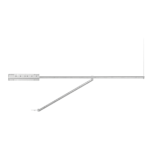 Accesorio Boom con mástil vertical de Ø12mm, Galvanizado en caliente para Torres 450/550