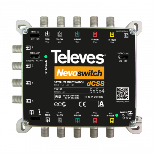 dCSS NevoSwitch 5 Eingänge - 4 Ausgänge
