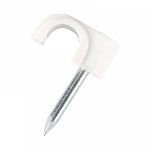 Grapa abierta Fijación de un cable coaxial