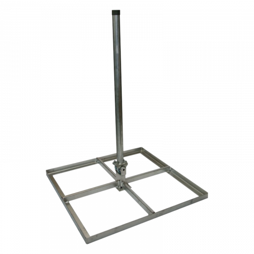 Support spécial pour antennes paraboliques à installer sur une terrasse, pour dalles de 40 x 40 cm, galvanisé à chaud