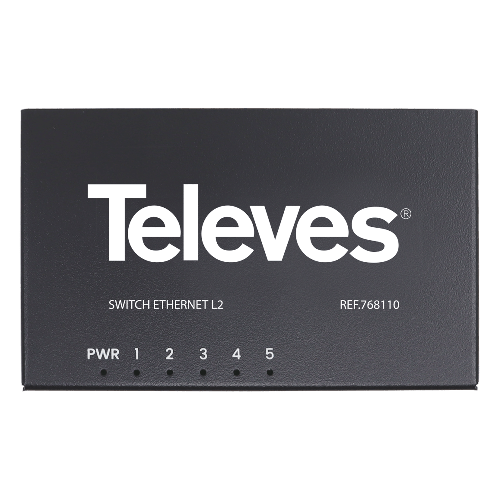 Switch Ethernet Layer 2 no gestionable 5 puertos, 10/100/1000Mbps