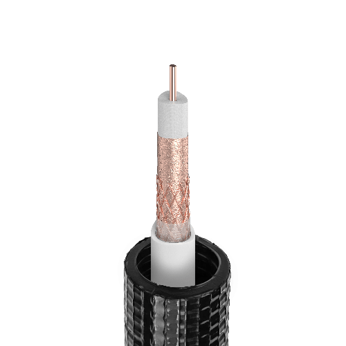 Cable coaxial CXT 18C Euroclase Dca, en tubo corrugado de PVC