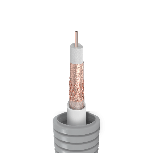 Cable coaxial CXT 18C Euroclase Dca, en tubo corrugado de polipropileno