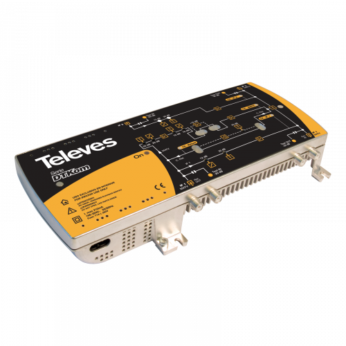 Central banda ancha DTKom, doble línea,  "power doubling" 2 entradas: C.Retorno/VHF/UHF/FI1-FI2