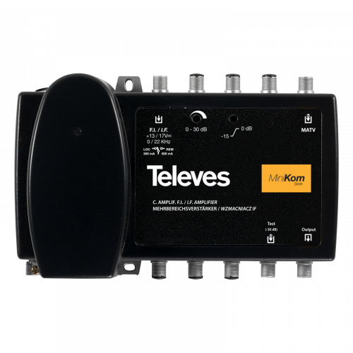 Central banda ancha MiniKom "F" 2 entradas: VHF/UHF-FI (Terrestre mix)
