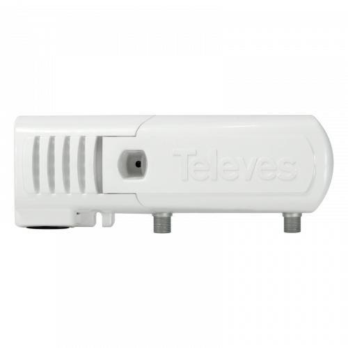 Amplificador de vivienda "F", con ecualización y alta ganancia 1 salida: VHF/UHF + C. Retorno pasivo, DOCSIS 3.0