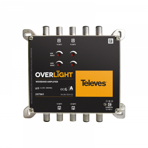 Amplificador WideBand Overlight 13 dB, (1 satélite) 250...2400 MHz