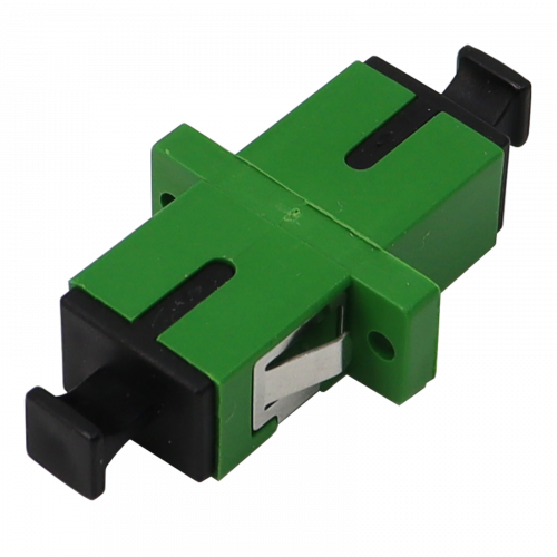 Adaptador Óptico SC Hembra – SC Hembra Símplex Monomodo (SM), con obturador interno