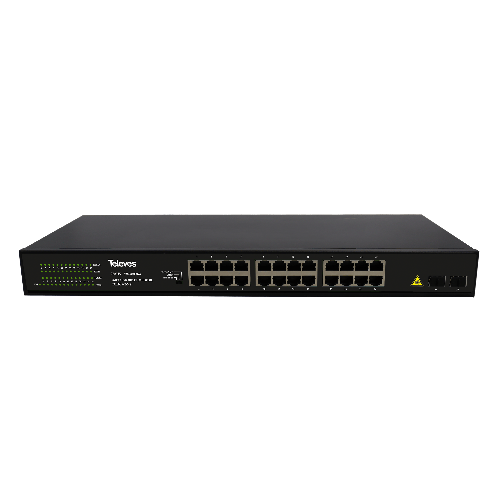 Commutateur Ethernet Layer 2 non gérable 24xGbE + 2xSFP