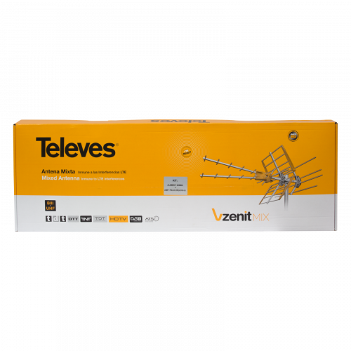 Antenna V Zenit MIX BIII/UHF, 1mo Dividendo Digitale (LTE790)