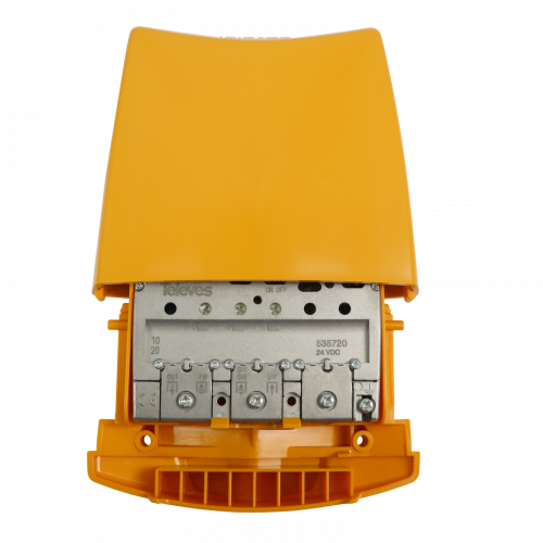 Amplificador de mástil de alta ganancia (LTE700, 2o Dividendo Digital) 3 entradas: FM-BIII/DAB-UHF