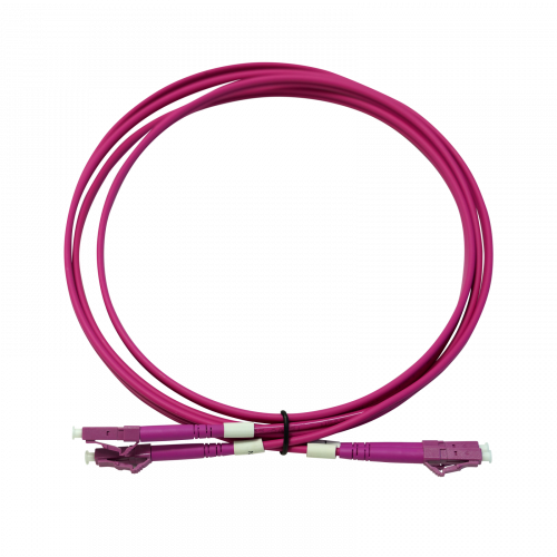 Latiguillo duplex de fibra óptica LC/PC, multimodo (MM) OM4, LSFH de interior