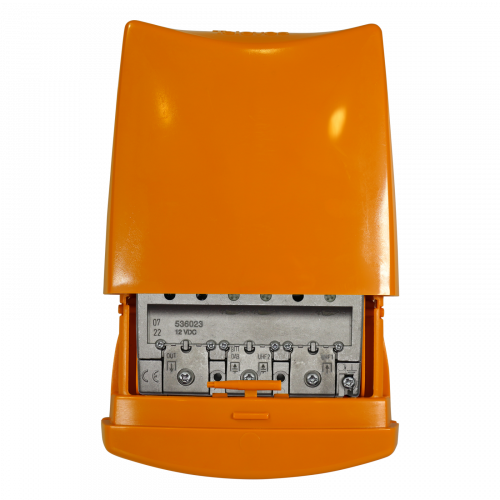 Amplificador de mástil de baja ganancia 3 entradas: BIII/DAB-UHF-UHF