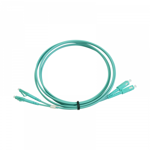 Latiguillo duplex de fibra óptica LC/PC – SC/PC, multimodo (MM) OM3, LSFH de interior