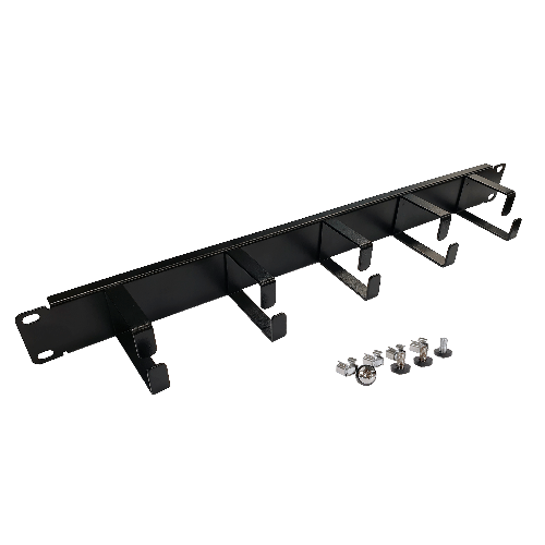 Panneau Passe-Câbles pour Baie 19" 1U, avec 5 anneaux