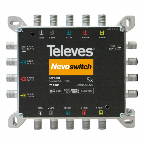 Derivador NevoSwitch 5 entradas 12dB