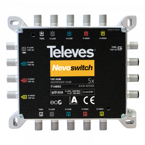 Derivador NevoSwitch 5 entradas 20dB