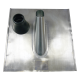 Sparrenhalterzubehör - Set mit Bleiblechziegel und Dichtungsmanschette, Ø 60 mm Die zwei wesentlichen Elemente zur Sparrenhaltermontage