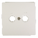 White Faceplate 2 connectors: TV/R-SAT